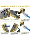 PrimeX PX-8070Y RJ45/RJ11 CAT6/CAT7, Yeni Nesil EZ RJ45 Pense Cat6 Cat7, Yeni Nesil Pense Cat7 (Bıçaklı) thumbnail 3
