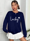 Kadın Uzun Kollu Bisiklet Yaka Viskon Iki Iplik Bluz thumbnail 1