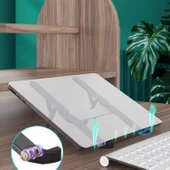 Katlanabilir Alüminyum Laptop Stand 6 Kademeli Ergonomik Yükseltici Cep Boyu Taşınabilir thumbnail 4