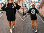 Bisiklet Yaka Baskılı T-shirt - Siyah thumbnail 4