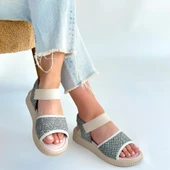 Jake Yeşil Hasır Cilt Sandalet thumbnail 4