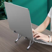 Katlanabilir Alüminyum Laptop Stand 6 Kademeli Ergonomik Yükseltici Cep Boyu Taşınabilir thumbnail 5
