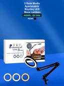 Katlanabilir LED Masa Lambası 3 Renk Modlu, Ayarlanabilir, Büyüteçli Güzellik ve Bakım Işığı thumbnail 8