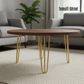 Sehpa Masa Ayağı 41 cm Gold Altın Metal Tekli Dayanıklı Mobilya Destek Yükseltici Ayak Modeli thumbnail 4