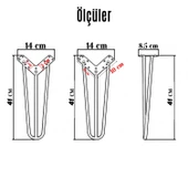 Sehpa Masa Ayağı 41 cm Gold Altın Metal Tekli Dayanıklı Mobilya Destek Yükseltici Ayak Modeli thumbnail 2