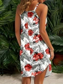 Kadın Ip Askılı çiçek Desenli Süprem Elbise thumbnail 2