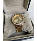 Metal Kordon Altın Renk Ve Taşlı Kadın Kol Saati - 6