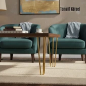 Sehpa Masa Ayağı 41 cm Gold Altın Metal Dayanıklı Mobilya Destek Yükseltici Ayak Modeli 4'lü Set thumbnail 5