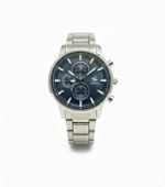 Erkek Saat Çelik Kordon Kronograf Tasarım Quartz Kol Saati - 4