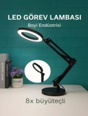 Katlanabilir LED Masa Lambası 3 Renk Modlu, Ayarlanabilir, Büyüteçli Güzellik ve Bakım Işığı thumbnail 5