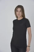 Gögüs Fileli Slim Fit T-shirt - Siyah thumbnail 1