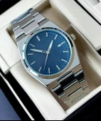 Gümüş Çelik Kordon Erkek Kol Saati Takvimli Lacivert Kadran Özel Kutulu - 3