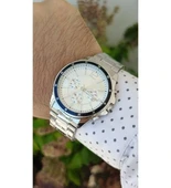 Gümüş Çelik Kordon Erkek Kol Saati Takvimli Beyaz Kadran Özel Kutusunda - 2