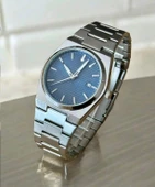 Gümüş Çelik Kordon Erkek Kol Saati Takvimli Lacivert Kadran Özel Kutulu - 5