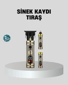 T lı Profesyonel Saç ve Sakal Düzeltici – 8 Kılavuz Tarağı, 2’si 1 Arada Burun ve Sakal Trimmer thumbnail 1