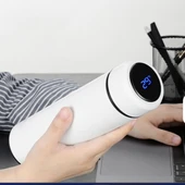 Çelik Dijital Led Sıcaklık Göstergeli Akıllı Termos Matara 400 ml thumbnail 10