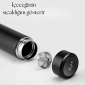 Çelik Dijital Led Sıcaklık Göstergeli Akıllı Termos Matara 400 ml thumbnail 3
