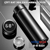 Çelik Dijital Led Sıcaklık Göstergeli Akıllı Termos Matara 400 ml thumbnail 5
