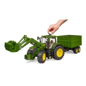 Bruder John Deere 7R 350 Kepçeli Traktör Ve Römork BR03155 thumbnail 4