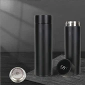 Çelik Dijital Led Sıcaklık Göstergeli Akıllı Termos Matara 400 ml thumbnail 1