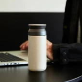 Paslanmaz Çelik Bardak Mug Termos 350 ml  Çift Katmanlı, Sızdırmaz Kapaklı thumbnail 11