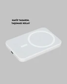 MagSafe Uyumlu Kablosuz Powerbank – Güçlü Mıknatıs, Hızlı Şarj, Kompakt Tasarım thumbnail 5