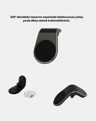 Araç İçi Manyetik Telefon Tutucu Güçlü Klipsli ve 360 Derece Ayarlanabilir thumbnail 4