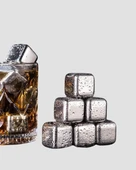 Paslanmaz Çelik Metal Buz Küpü Seti Sulandırmadan Soğutma ve Klips Dahil thumbnail 2