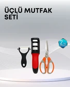 Çok Fonksiyonlu Mutfak Makas Seti – 3 Makas, Bileyici ve Soyacak Dahil thumbnail 1