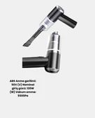 Mini Şarjlı Araç Süpürgesi – 120W Güçlü Motor, 5500PA Vakum Emiş, Yıkanabilir Filtre thumbnail 5