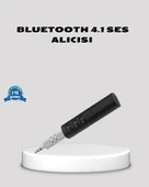 Bluetooth 4.1 Müzik Alıcısı 3.5mm Aux Girişli Mini Kablosuz Adaptör thumbnail 1