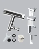 4 Fonksiyonlu Musluk Başlığı 360 Derece Dönebilen ve Su Tasarruflu thumbnail 2