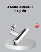 ABS Pirinç Alaşımlı Musluk Başlığı 4 Modlu 360° Dönebilen ve Ekonomik thumbnail 1