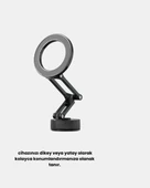 360° Dönebilen Katlanır Manyetik Araç Telefon Tutucu – MagSafe Uyumlu, Kompakt ve Şık Tasarım thumbnail 5