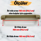 Mobilya Mutfak Çekmece Dolap Dolabı Kulbu Kulpu Kulpları (192 mm - 19.2 cm) Mat Gold Metal thumbnail 2
