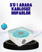 Dekoratif Gece Işıklı Bluetooth Hoparlör – Zaman ve Pil Ekranlı thumbnail 1