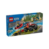 60412 Lego City 4x4 Kurtarma Botlu İtfaiye Kamyonu 301 parça +5 yaş thumbnail 1