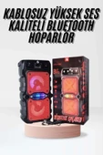 Taşınabilir Kablosuz Bluetooth Hoparlör Uzun Pil Ömrü Led Işıklı thumbnail 1