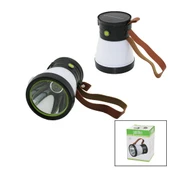 2İN 15W+360°SMDEL FENERİ SOLAR- USB ŞARJ POWERBANK 500LM IŞIK AYARI FLAŞÖR SUNİ DERİ KULP PT-8151 (5314) - 1