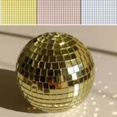 Kare Gold Cam Mozaik Fayans Çıkartmaları El İşi Kare Cam Fayans Kendinden Yapışkanlı Aynalı Dekor Panel 30x30 Cm (5314) - 3