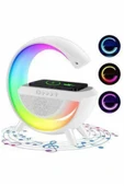 Bluetooth Hoparlör G Şekli Atmosfer Akıllı Rgb Lamba Wireless Kablosuz Şarj thumbnail 5