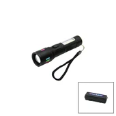 METAL GÖVDE 2IN1=ZOOM - RGB 9 LED EL FENERİ USB ŞARJLI MİNİ PLS.KUTULU (5314) - 1