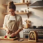 Orta Boy Kubbe Model Retro Ahşap Tasarım Bluetooth Hoparlörlü Radyo – FM/AM Destekli, Şarjlı ve Taşınabilir Radyo NS-7061 (5314) - 4