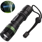 Ultra Güçlü 3 Modlu Metal Şarjlı El Feneri Cree T6 800 Metre + Şarjlı Pil (5314) - 2