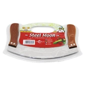 STEEL MOON ÇİFT AHŞAP SAPLI ZIRH BIÇAK KESİCİ - DOĞRAYICI 24 x 14 x 1,5 cm (5314) - 1