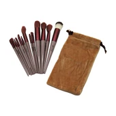 13PCS EFLATUN KADİFE TORBALI MAKYAJ FIRÇA SET (5314) - 1