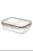 3 Bölmeli Kilitli Kapaklı 1 Litre Erzak Saklama Kabı LC-510 (5314) - 5