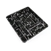 KÜÇÜK - SİYAH - 7 BÖLMELİ ÇEKMECE İÇİ KAŞIKLIK 36X32CM (5314) - 1