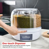 Kuru Gıda Ve Bakliyat Organizeri 360° Dönebilen 6 Bölmeli Ayrıştırıcılı Hava Geçirmez (5314) - 3