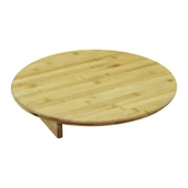 YUVARALAKMİNİ SOFRA MODEL=ÇAP:45CM - Y:8.5CMAYAKLI BAMBU AHŞAP KESİM PANOSU (5314) - 1